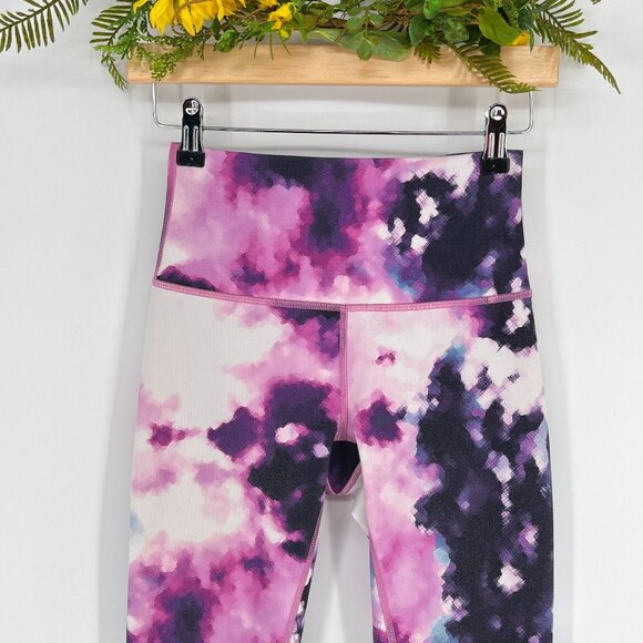 Lululemon Women's Wunder Under Blooming Pixie Multi Size 4 Stretch RARE Tie Dye - Picture 3 of 6